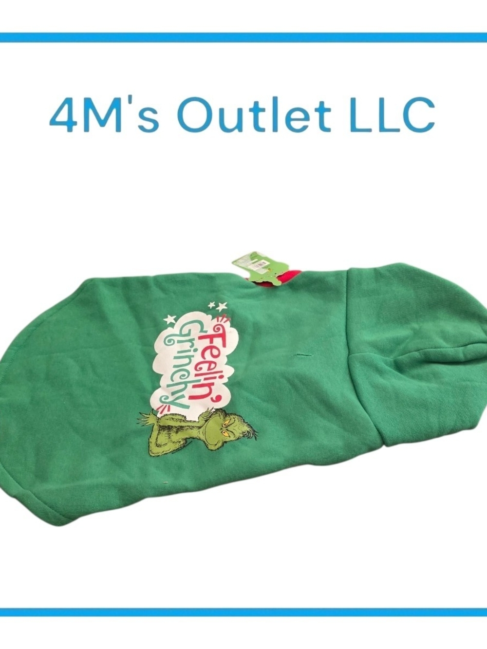 Green "Feelin' Grinchy" Graphic Pet Hoodie